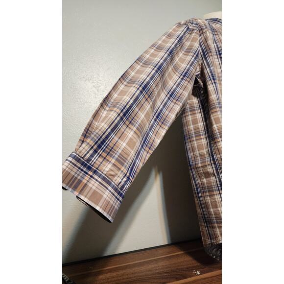 Cinch Long Sleeve Button-down Dress Shirt Size Large Plaid - Picture 5 of 6